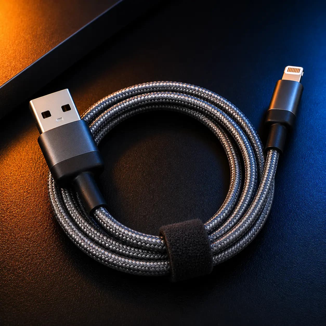 کابل تبدیل USB به لایتنینگ TC-1001 | کابل شارژ و انتقال دیتا آیفون 1 متری روکش کنفی — تصویر ۶