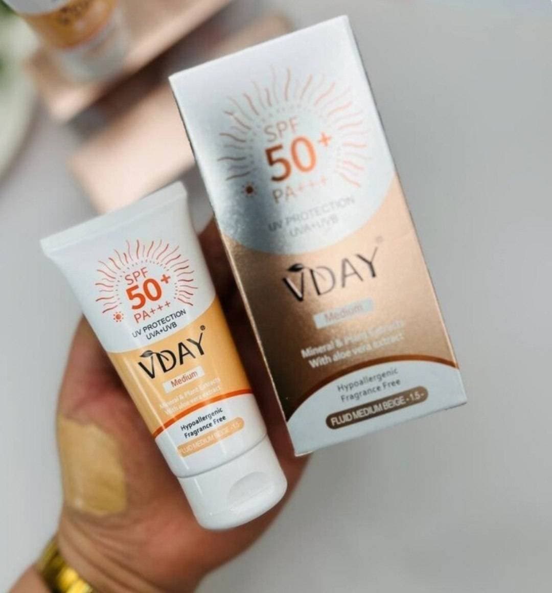 کرم ضد آفتاب رنگی وی دی VDAY با SPF 50 — تصویر ۷