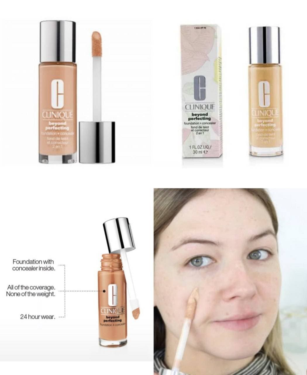 کرم پودر حرفه ای کلینیک بیوند پرفکتینگ 30 میل CLINIQUE beyond perfecting — تصویر ۷