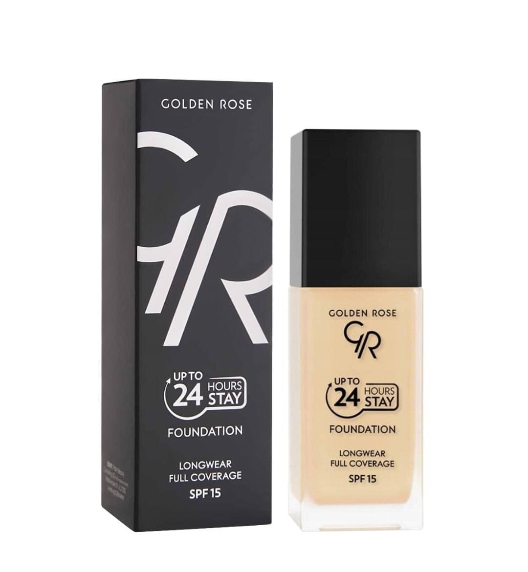 کرم پودر حرفه ای فول کاور و 24 ساعته گلدن GOLDEN ROSE دارای SPF15