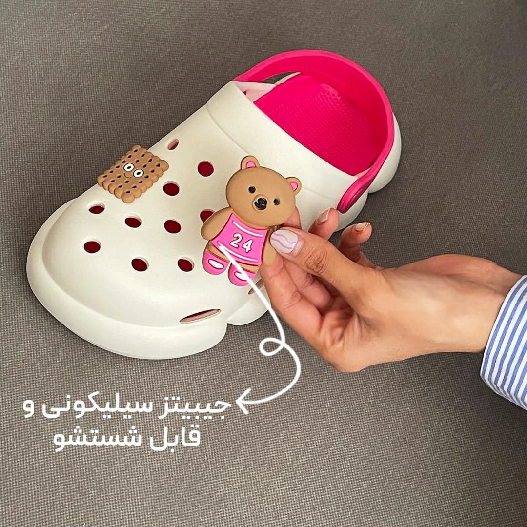 صندل کراکس رکابدار بیسکوئیتی سرخابی — تصویر ۶