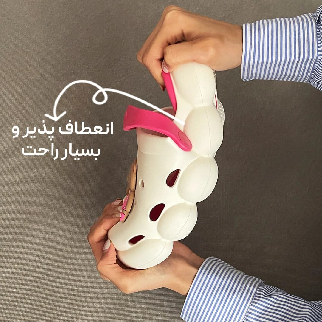 صندل کراکس رکابدار بیسکوئیتی سرخابی — تصویر ۵