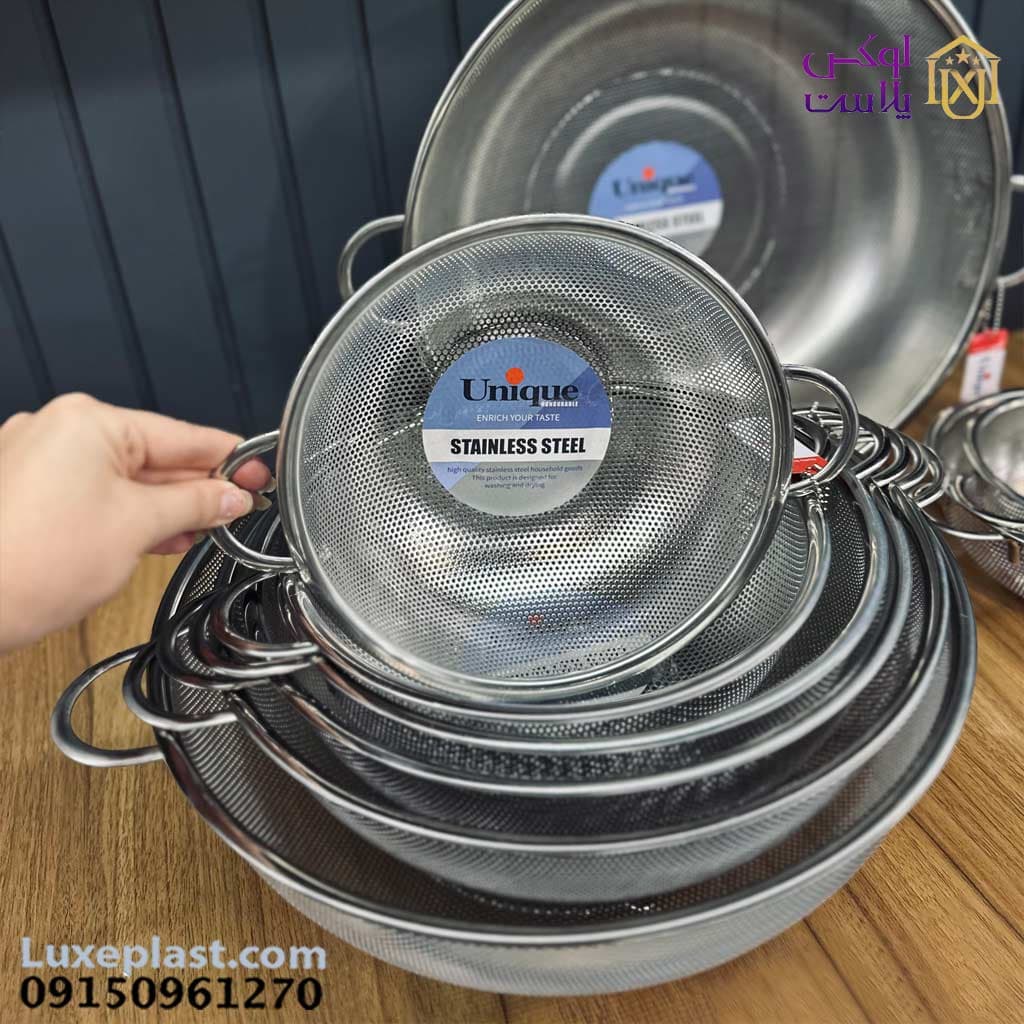 ست آبکش استیل 10پارچه یونیک 4089 — تصویر ۶