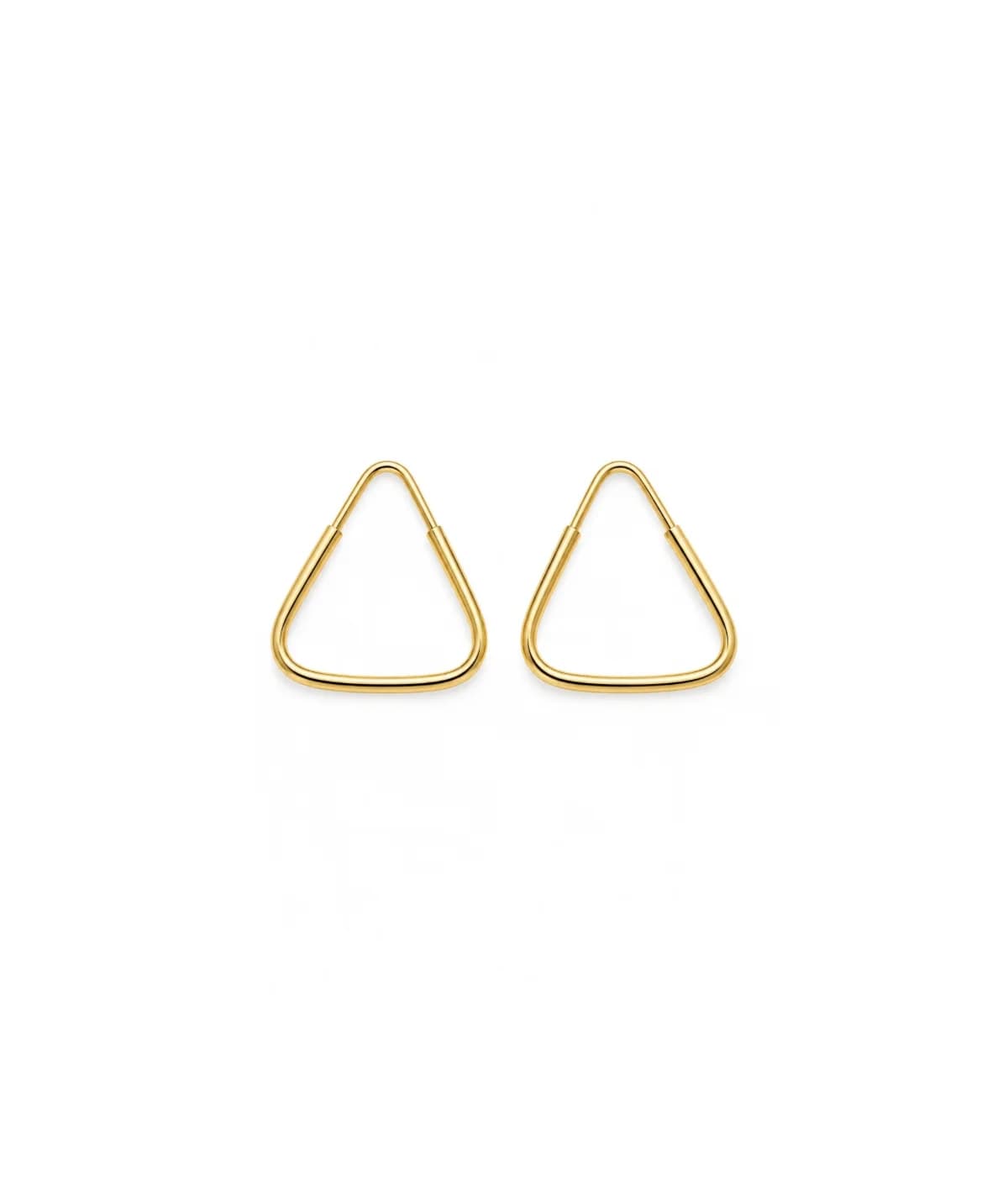 گوشواره حلقه ای طلا مثلث — تصویر ۵