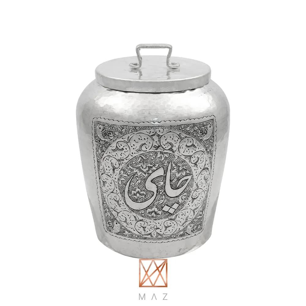 بانکه مسی قلمزنی خمره ای — تصویر ۶