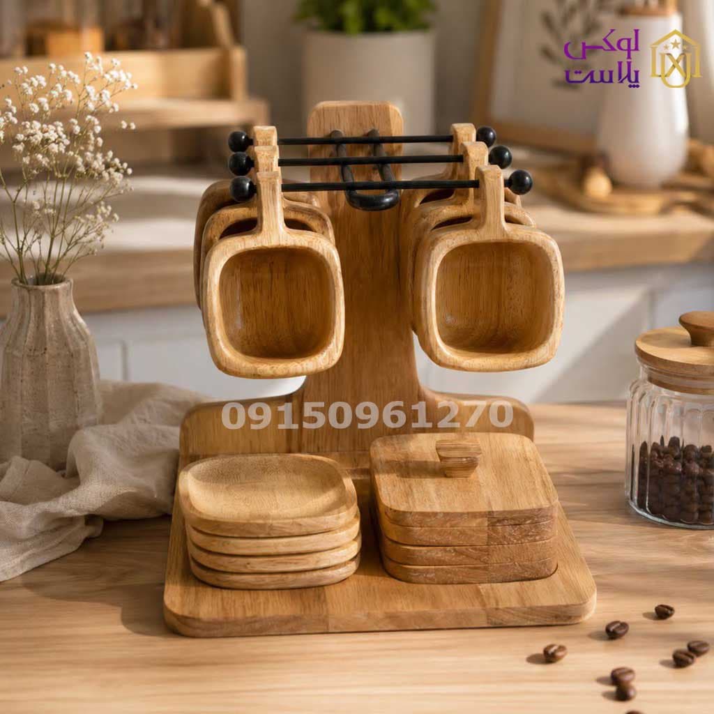 ست قهوه چوبی 6 عددی کارنیک 1097