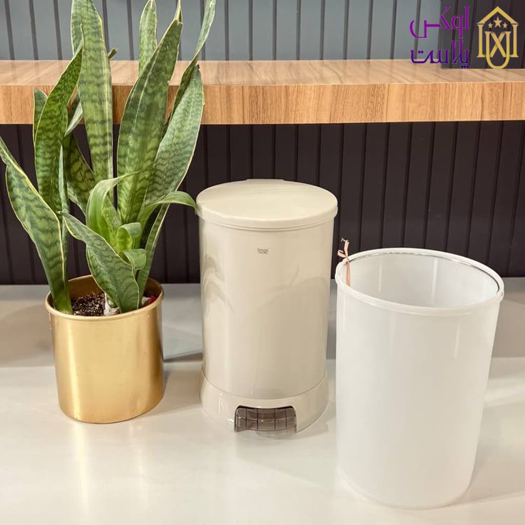 سطل زباله 20 لیتری دو جداره گرد لیمون 1166 — تصویر ۴