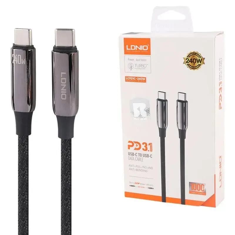 کابل Type C به Type C الدینیو مدل LC921 PD3.1 طول 1 متر توان 240 وات