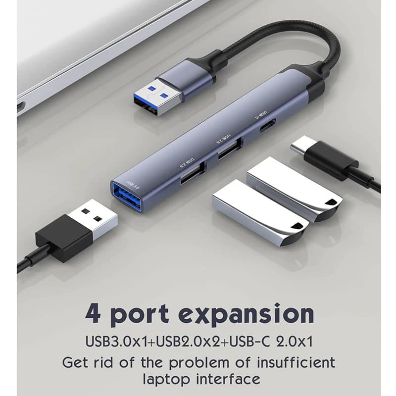 هاب 4 پورت USB-A الدینیو مدل DS-44C — تصویر ۷