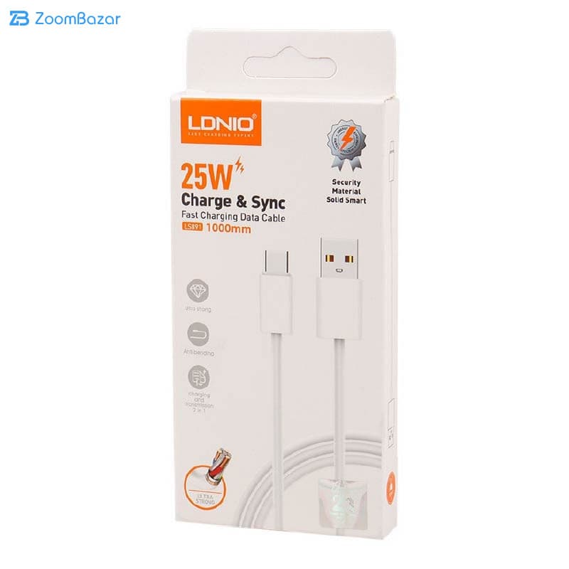 کابل تبدیل USB به microUSB الدینیو مدل LS891 طول 1 متر — تصویر ۶