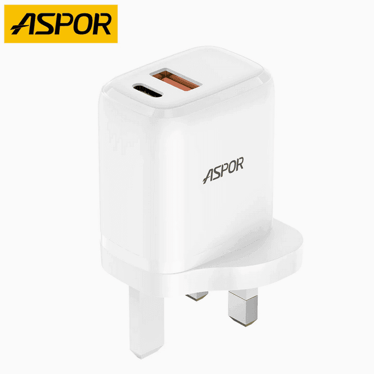 شارژر دیواری آسپور مدل ASPOR A821 20W – PD + QC — تصویر ۴