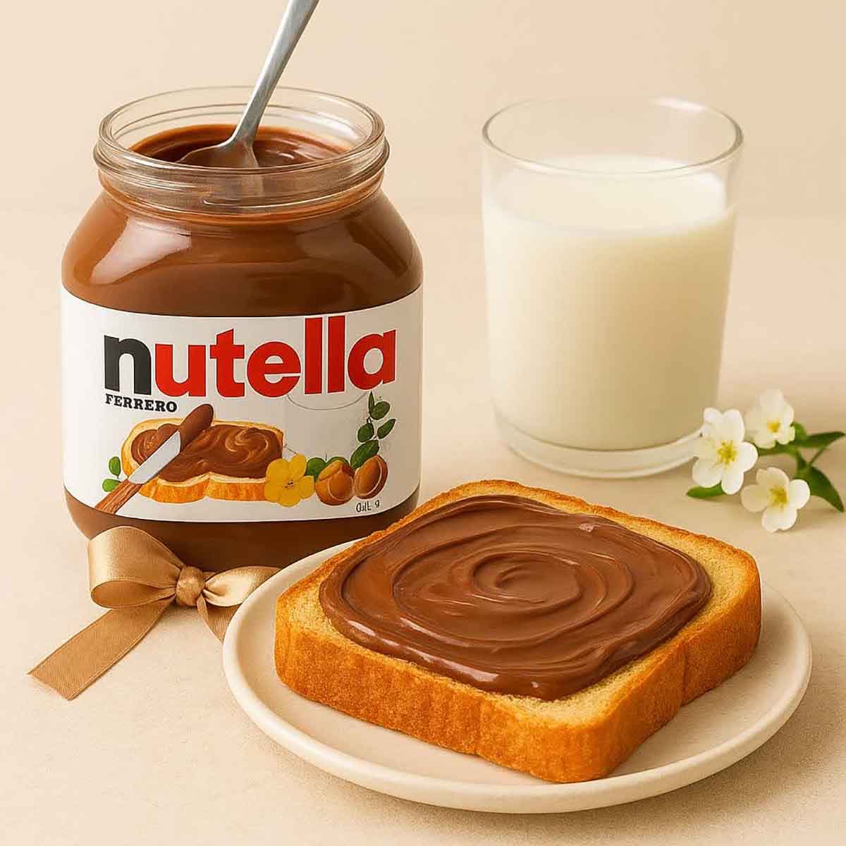 شکلات صبحانه نوتلا ۶۳۰ گرمی – (Nutella Hazelnut Spread with Cocoa 630g) — تصویر ۷