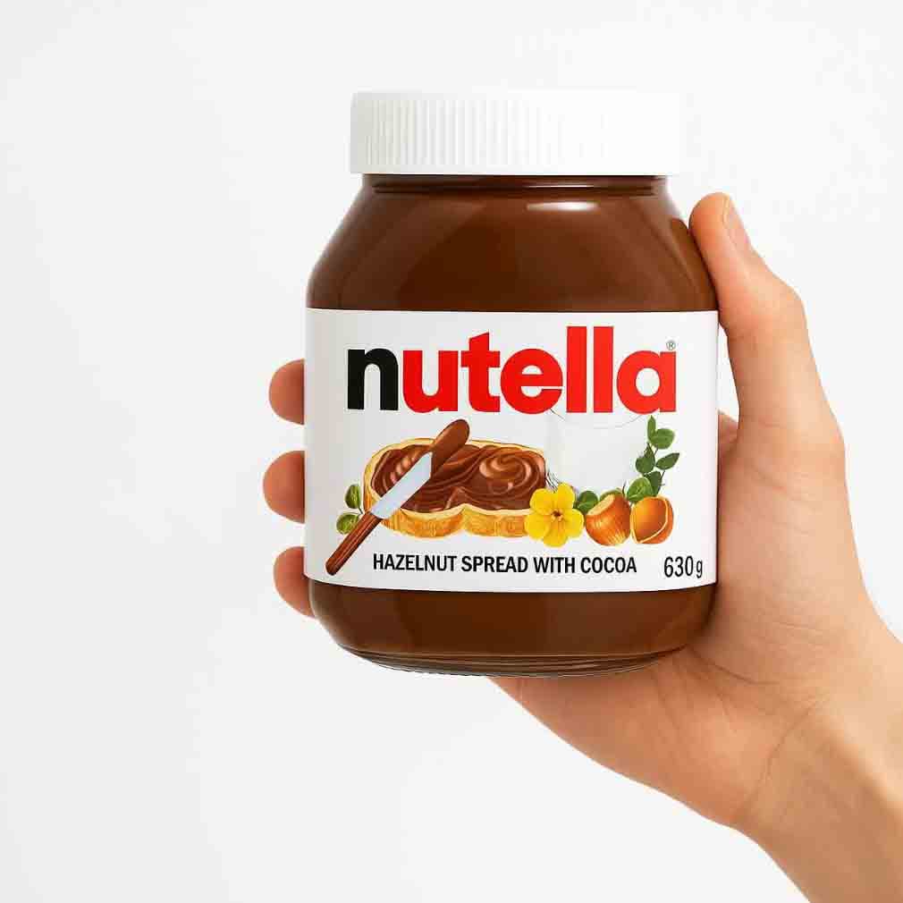 شکلات صبحانه نوتلا ۶۳۰ گرمی – (Nutella Hazelnut Spread with Cocoa 630g) — تصویر ۵