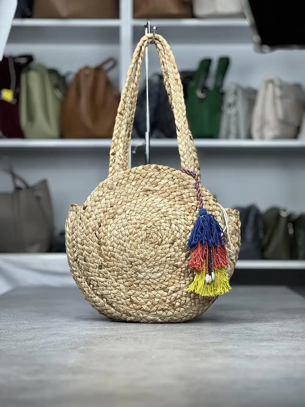 کیف حصیری اورجینال دوشی پارفوا پارفویس (Parfois) | تابستانی شیک رنگ طبیعی کرم — تصویر ۱۰