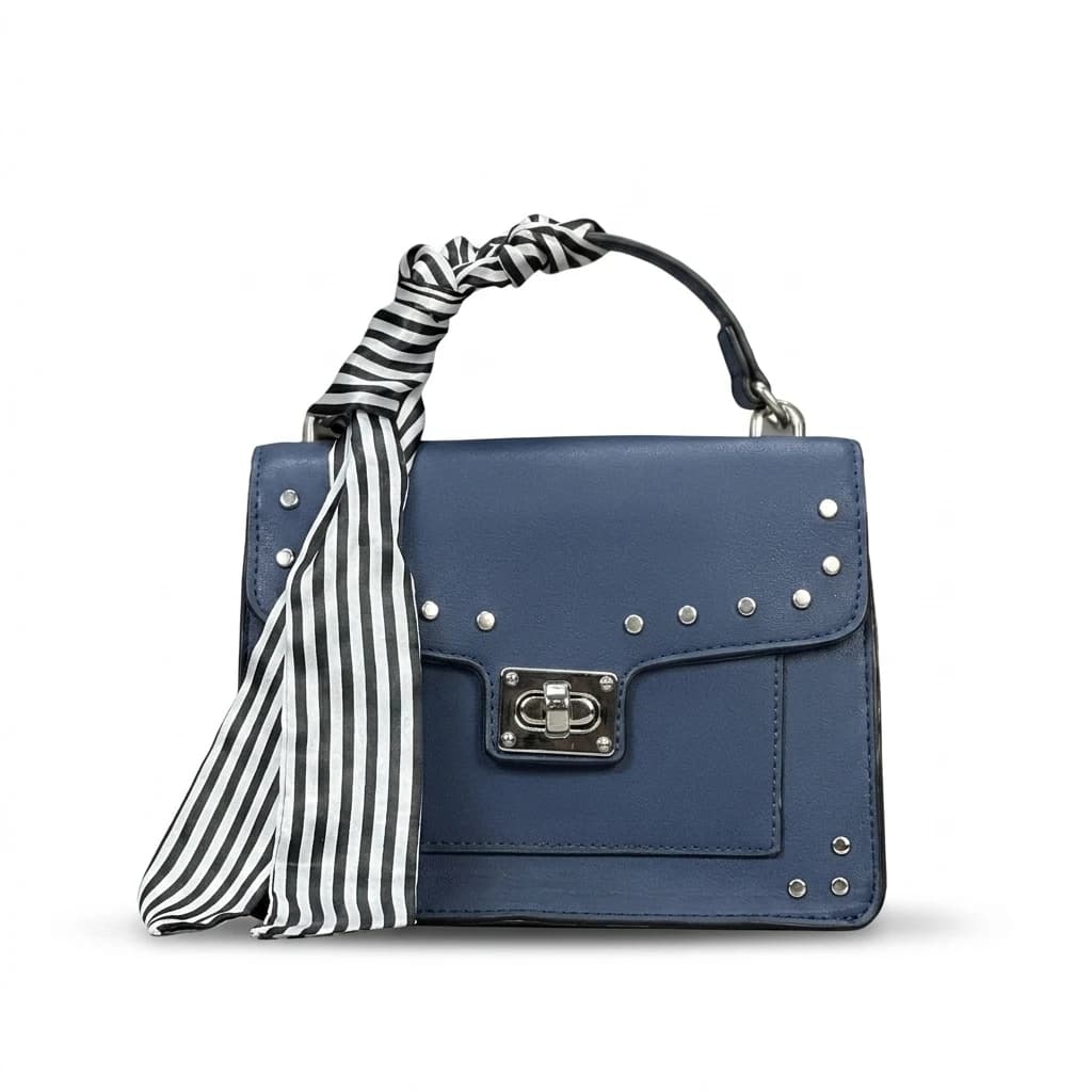 کیف دستی و دوشی اورجینال برند استرادیواریوس (Stradivarius) سرمه‌ای