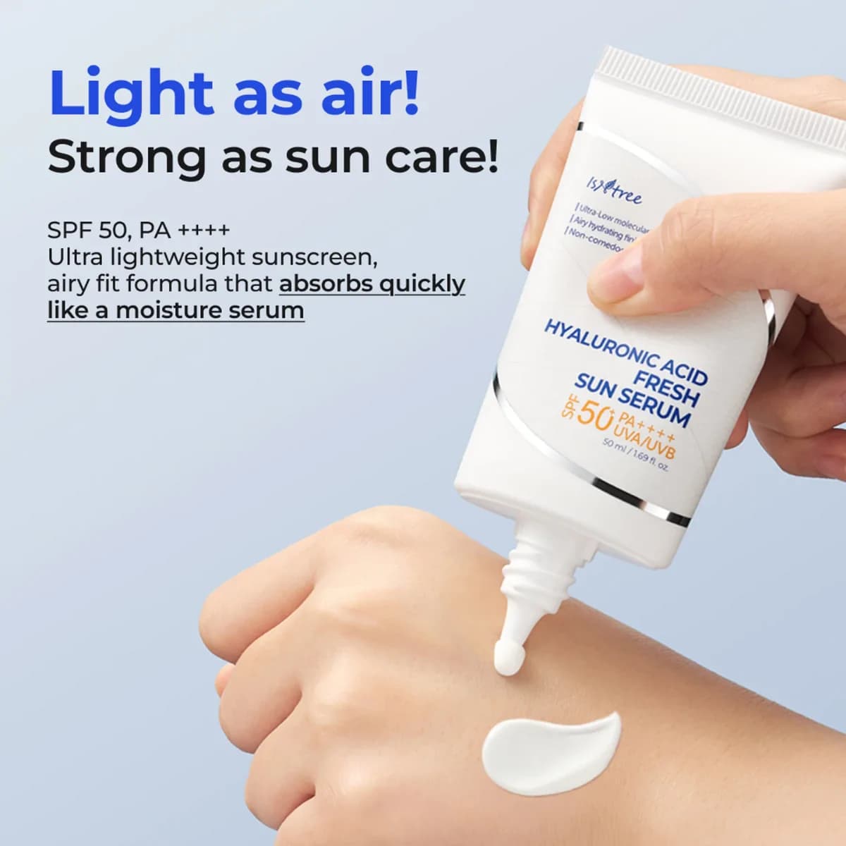 سرم ضدآفتاب هیالورونیک اسید SPF50+ PA ایزنتری — تصویر ۲