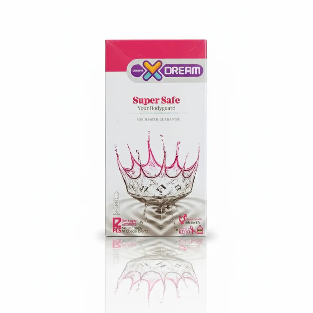 کاندوم ایکس دریم ساده مدل Super Safe بسته ۱۲ عددی