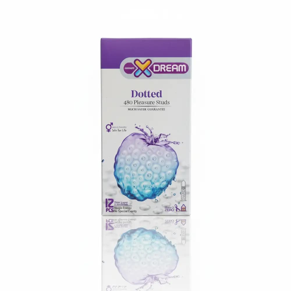 کاندوم ایکس دریم خاردار مدل Dotted بسته 12 عددی — تصویر ۵