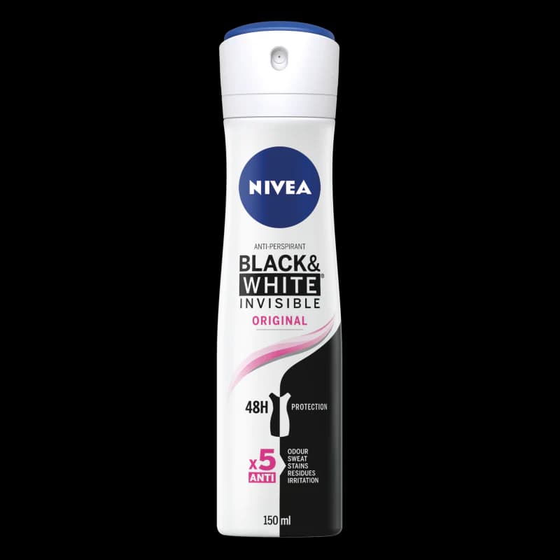 اسپری دئودرانت زنانه نیوا Nivea مدل black and white original حجم 200 میل