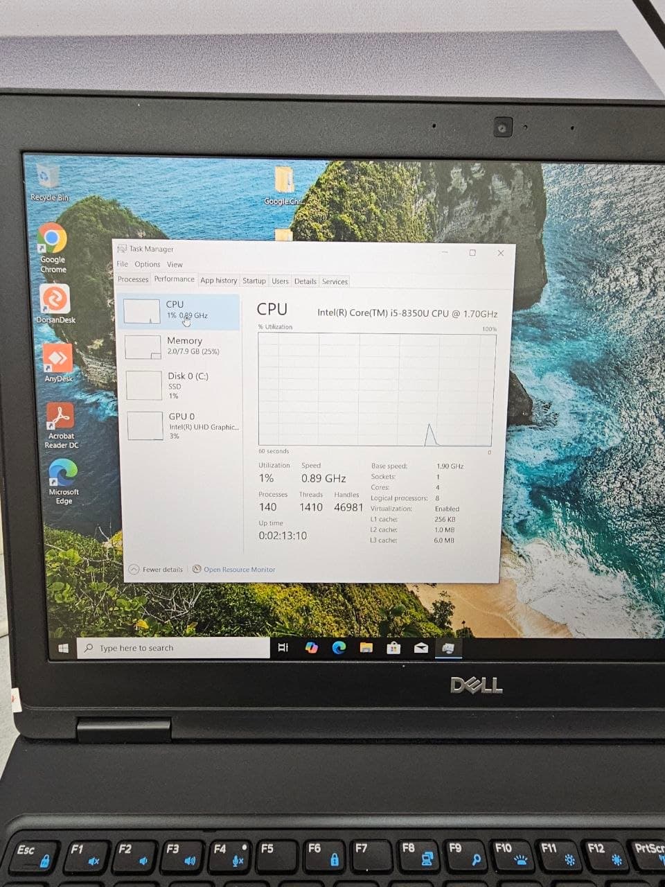لپ تاپ Dell 5590 i5-8th (استوک) — تصویر ۱۱