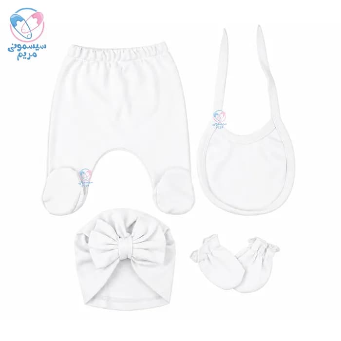 ست 5 تیکه نانا بیبی دخترانه گیپور دار Nanna Baby 5812 — تصویر ۳