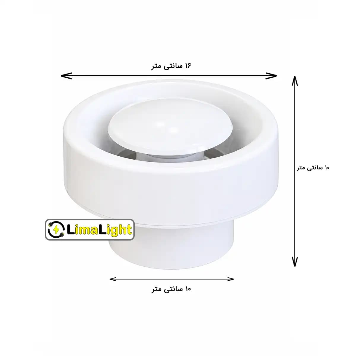 هواکش گرد دکوراتیو سفید سایز 10 سانتی‌متر — تصویر ۸