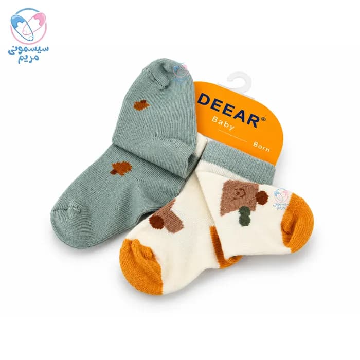 پک جوراب 2 عددی دفنه بیبی سیفی جات Defne Baby e00224 — تصویر ۲