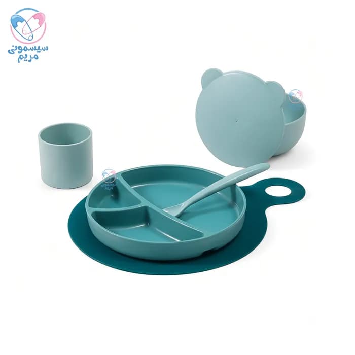 ست ظرف غذا 5 تیکه دودیه خرس Dodie 7500 — تصویر ۸