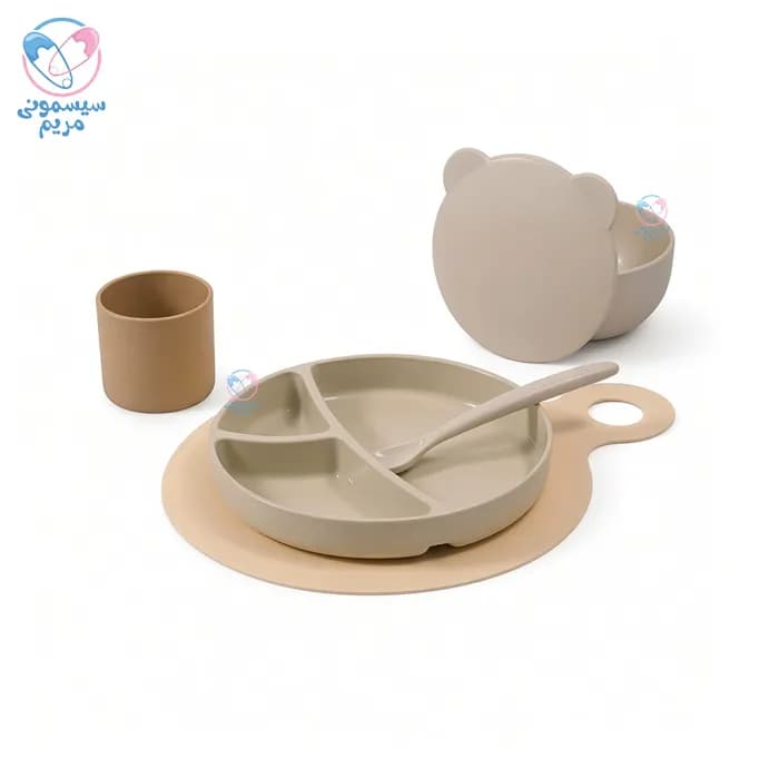 ست ظرف غذا 5 تیکه دودیه خرس Dodie 7500 — تصویر ۵