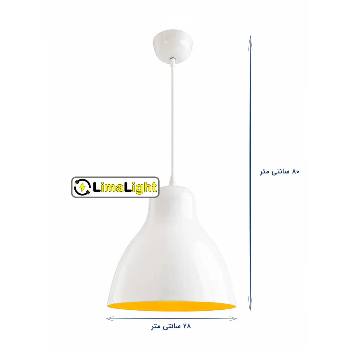 آویز تک شعله سفید — تصویر ۳