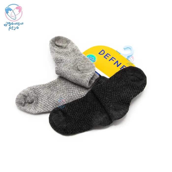 پک جوراب 2 عددی دفنه بیبی زنبوری Defne Baby e01025 — تصویر ۲