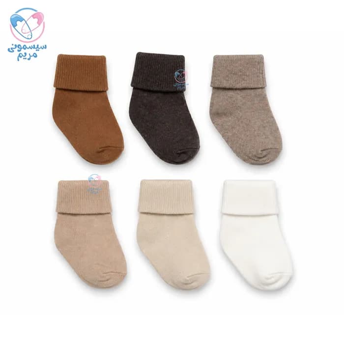 پک جوراب 6 عددی دفنه بیبی Defne Baby u00424