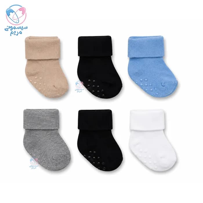 پک جوراب 6 عددی دفنه بیبی Defne Baby e00524