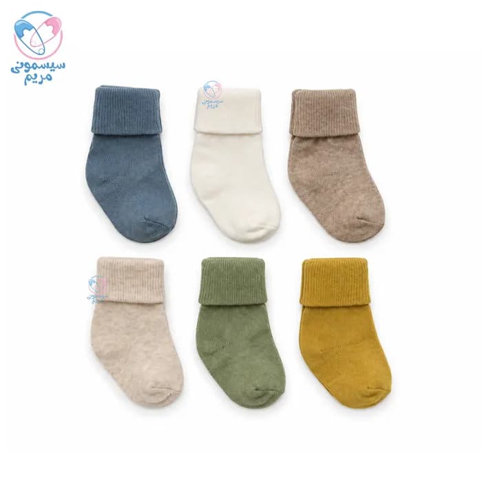 پک جوراب 6 عددی دفنه بیبی Defne Baby u00123