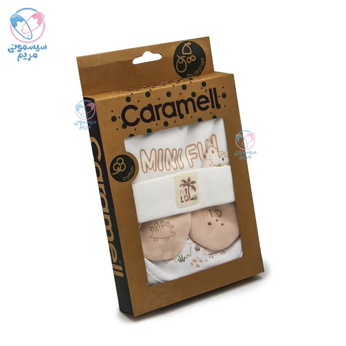 ست سه تیکه پیشبند کلاه جوراب کارامل لاکی Caramell 3503 — تصویر ۴