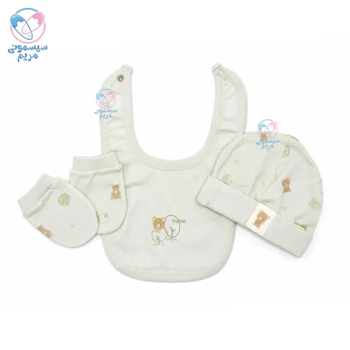 ست سه تیکه پیشبند کلاه جوراب کارامل خرس Caramell 2502 — تصویر ۵
