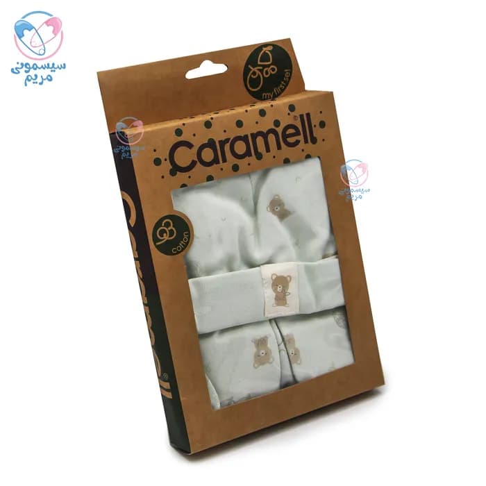ست سه تیکه پیشبند کلاه جوراب کارامل خرس Caramell 2502 — تصویر ۶
