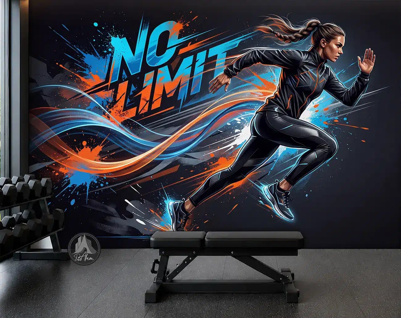 پوستر دیواری باشگاه بانوان طرح No Limit کد DA-(1137) | دکور انگیزشی — تصویر ۳