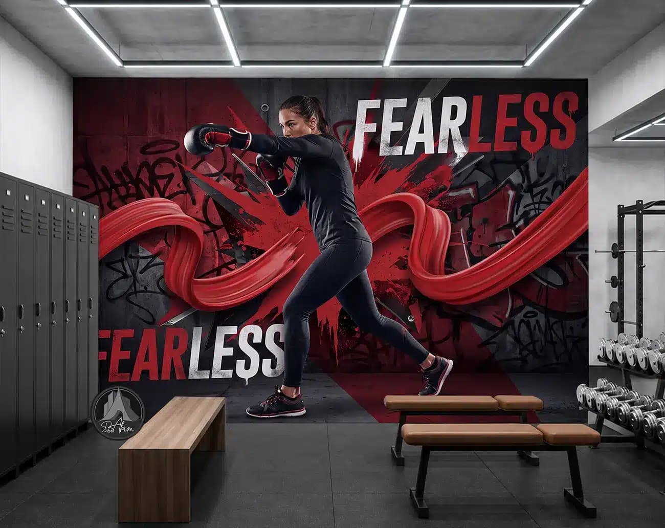 پوستر دیواری باشگاه بانوان طرح Fearless کد DA-(1131) | دکور انگیزشی — تصویر ۳