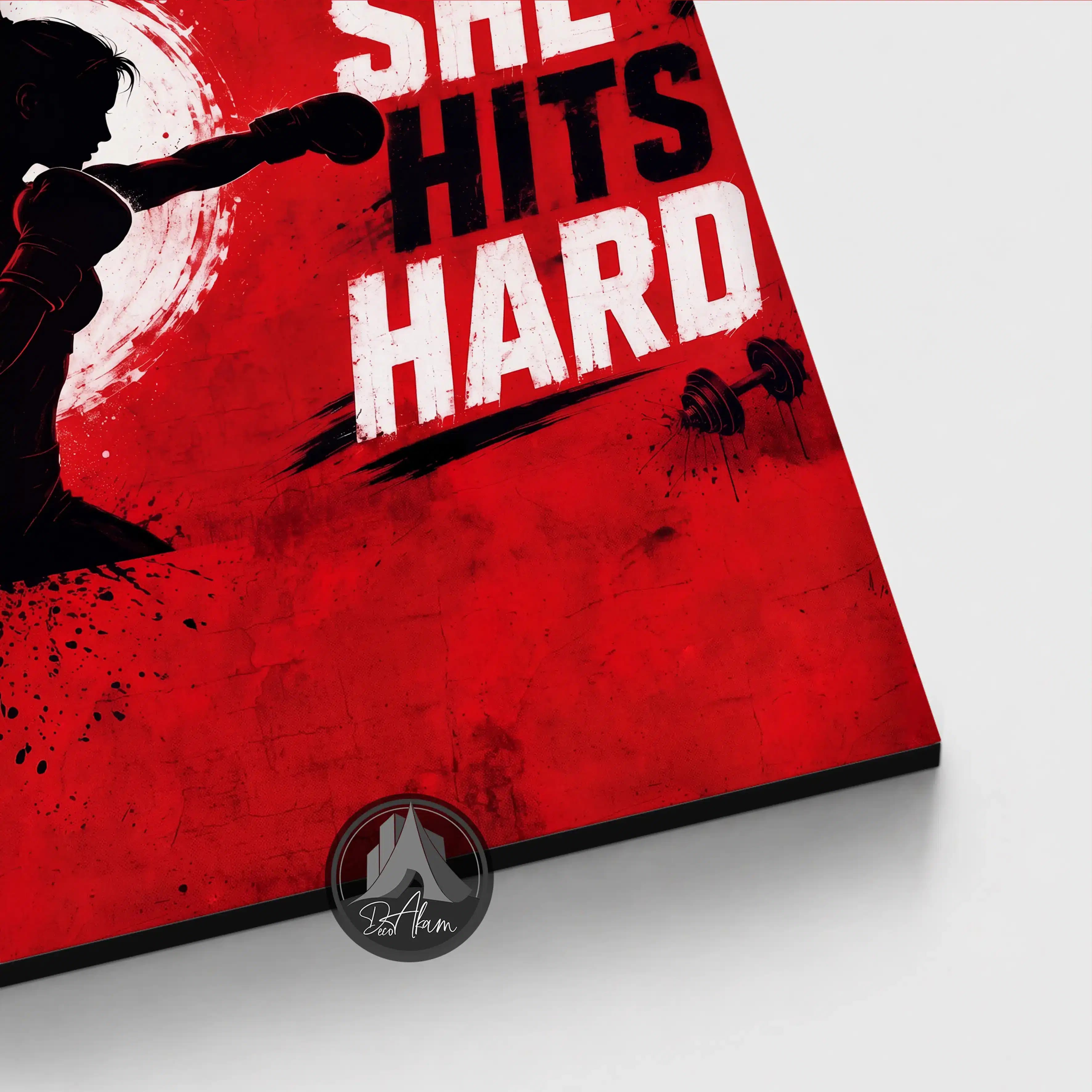 تابلو باشگاه بانوان طرح She Hits Hard کد DA-(1133) | تابلو رزمی — تصویر ۲
