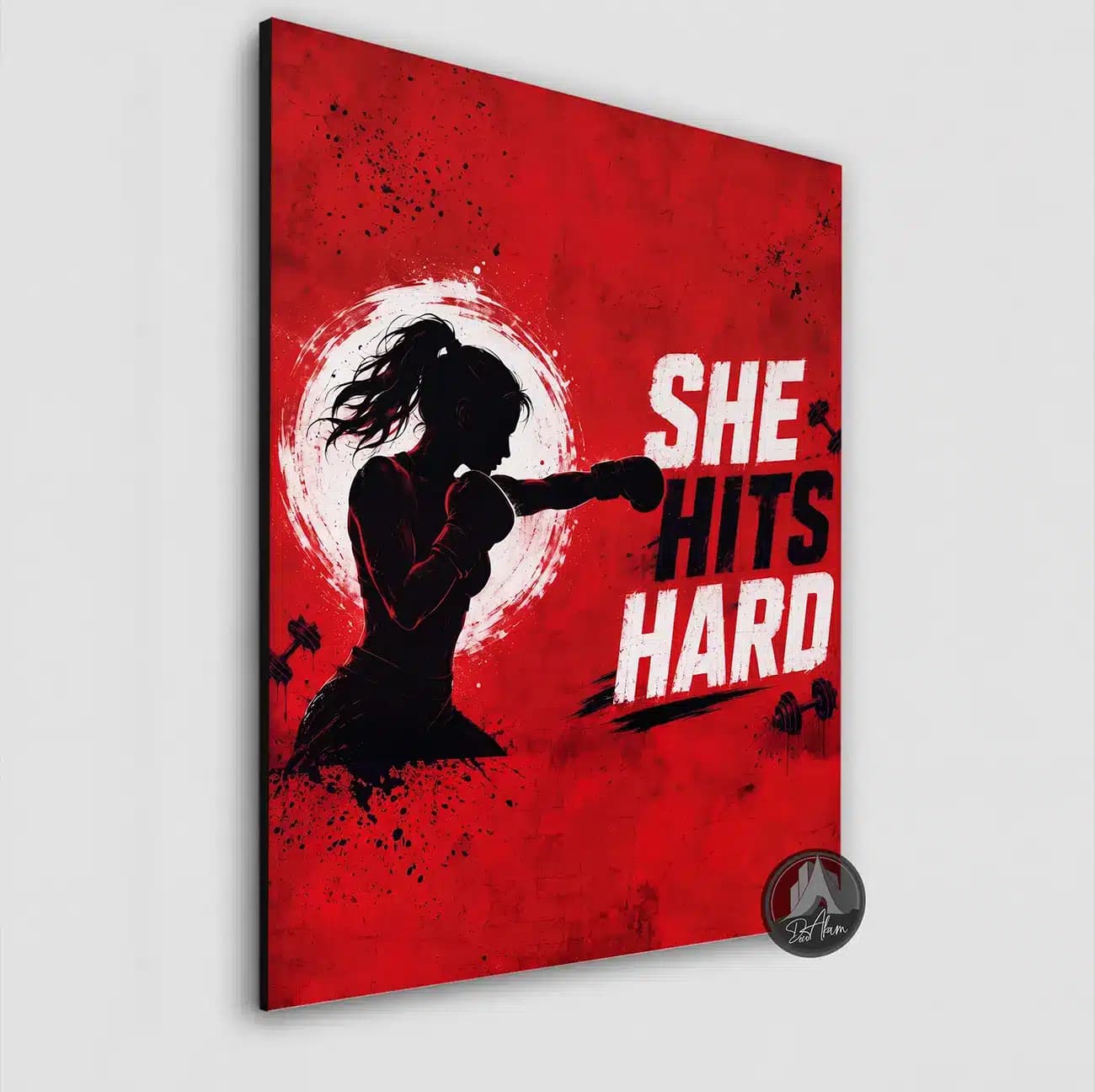 تابلو باشگاه بانوان طرح She Hits Hard کد DA-(1133) | تابلو رزمی — تصویر ۶