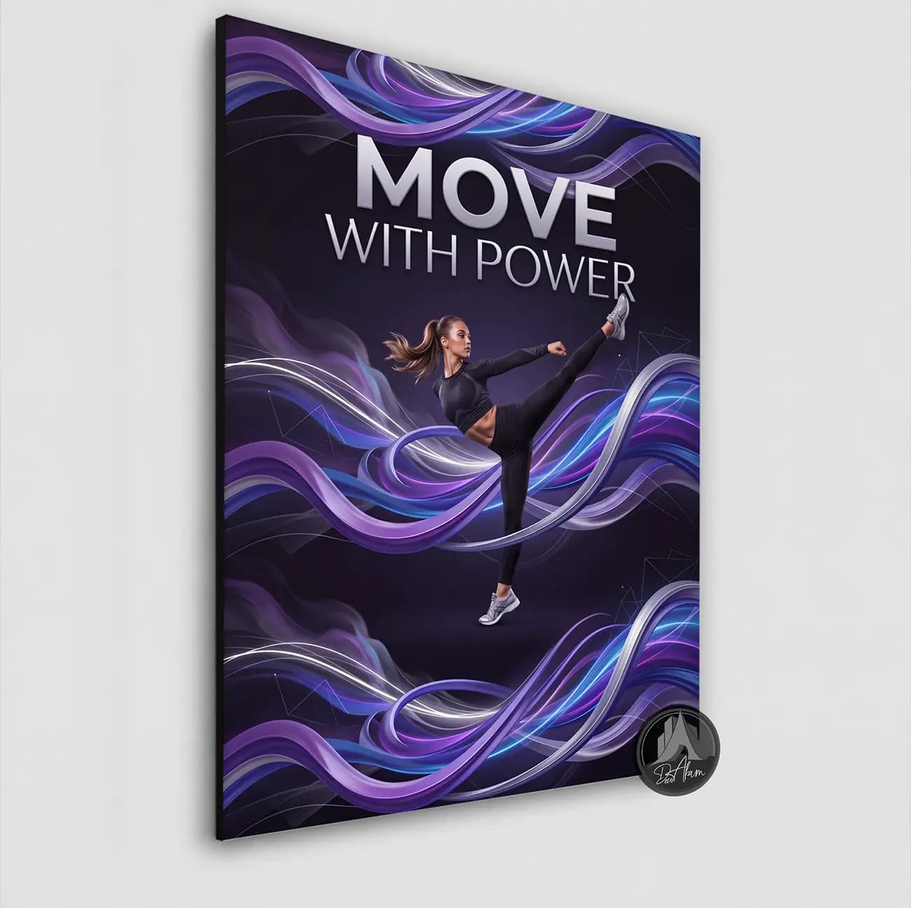 تابلو باشگاه بانوان طرح Move With Power کد DA-(1127) | دکور فیتنس — تصویر ۶
