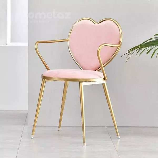 صندلی قلبی آرایش و ناهارخوری استیل مدل هارت — تصویر ۲