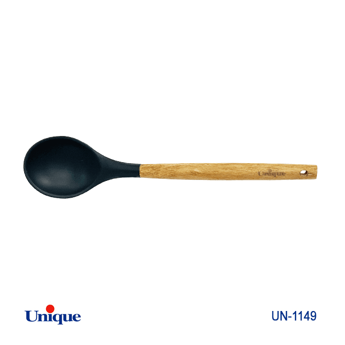 قاشق بزرگ دسته چوب سیلیکونی یونیک UN-1149