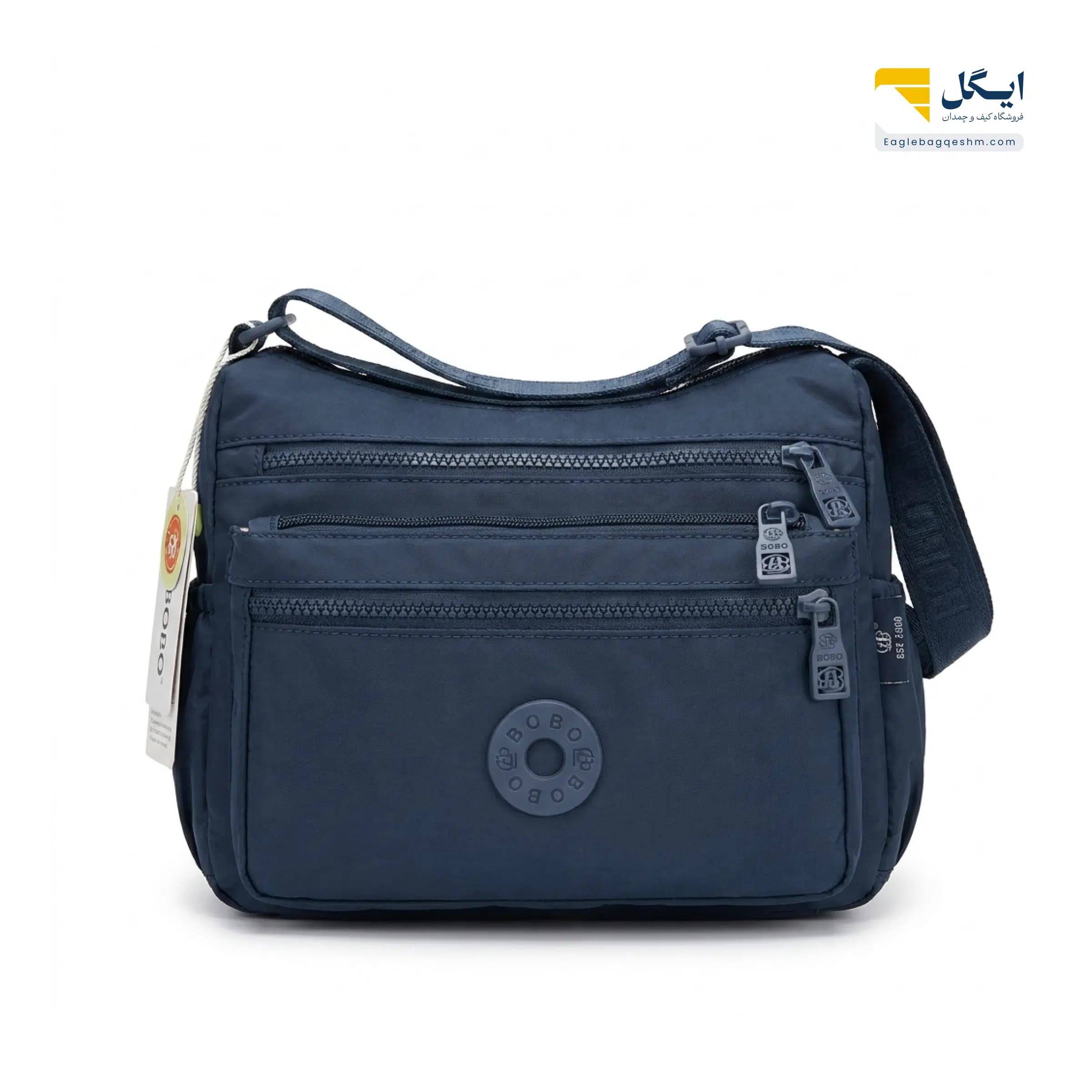 کیف دوشی Bobo کد 1538 پنج‌زیپ، سبک و جادار — تصویر ۴