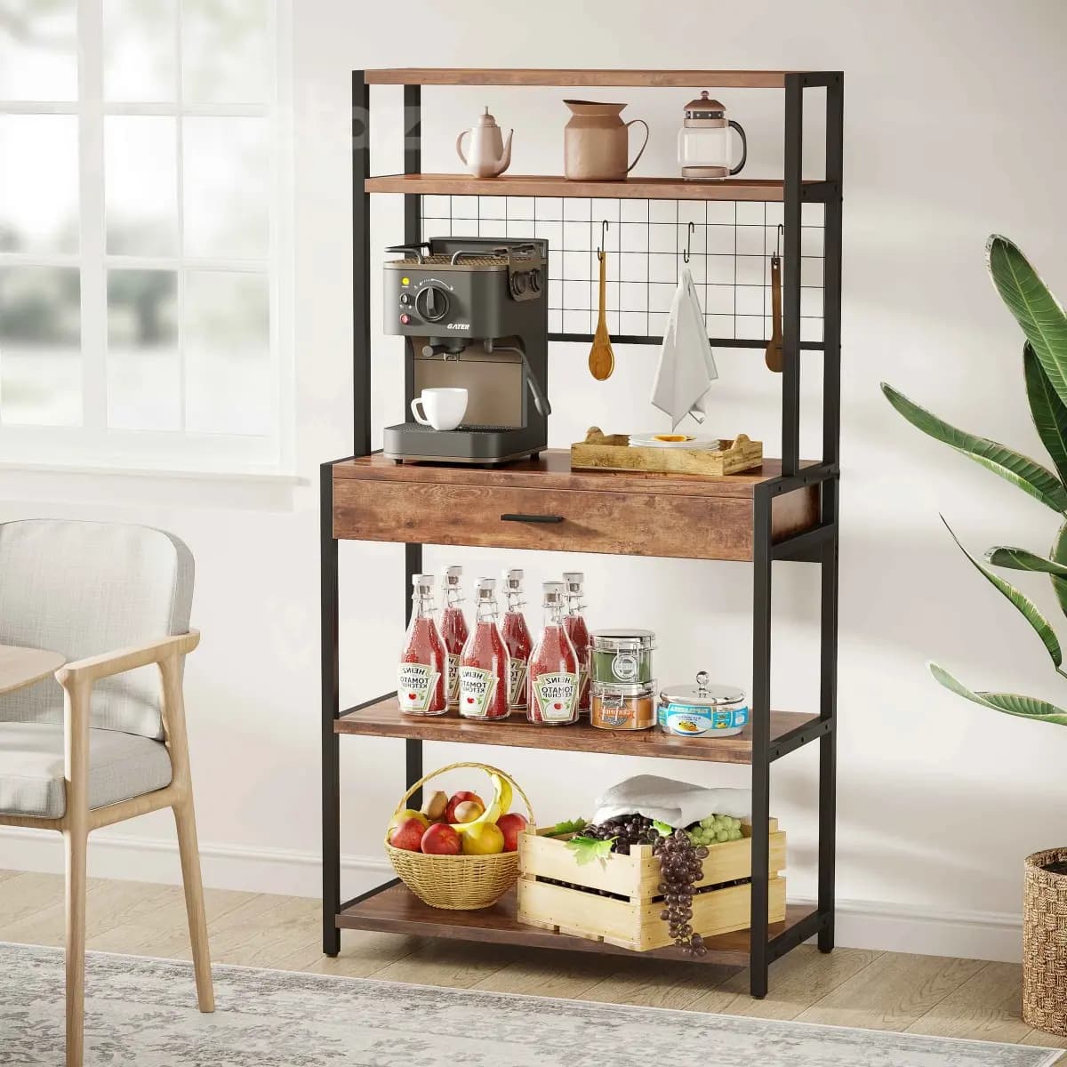 شلف و استند کافی بار خانگی فلزی مدل ht2280