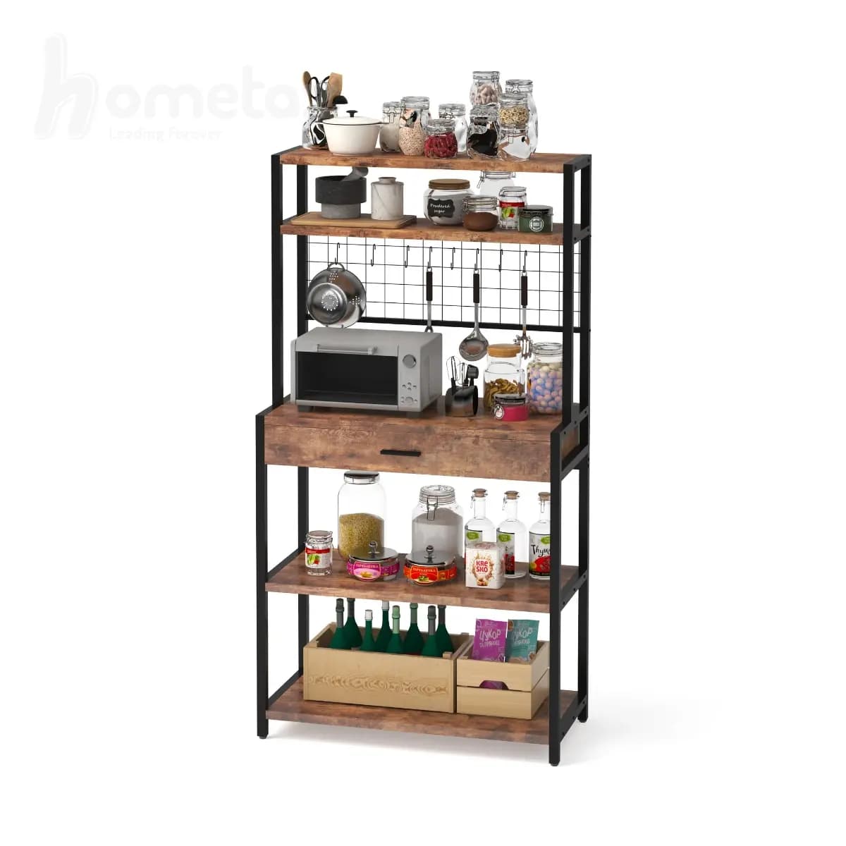 شلف و استند کافی بار خانگی فلزی مدل ht2280 — تصویر ۴