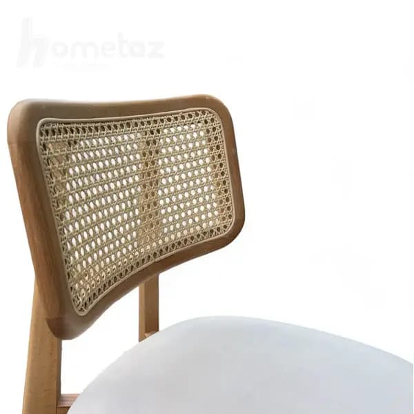 صندلی غذا خوری چوبی حصیری مدرن مدل لارا — تصویر ۶