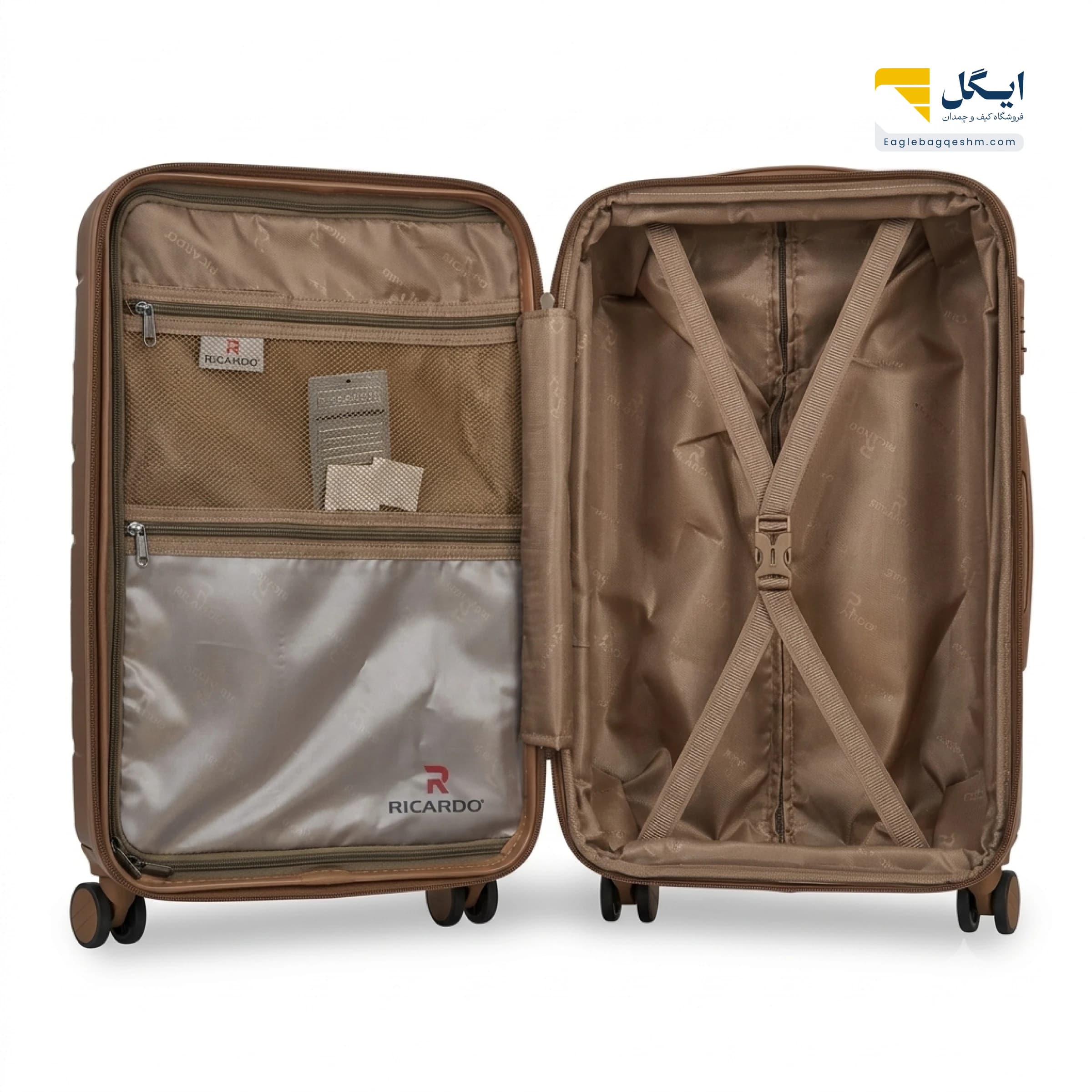چمدان ریکاردو 2480 پلی‌کربنات با چرخ ۳۶۰ درجه و قفل TSA — تصویر ۷
