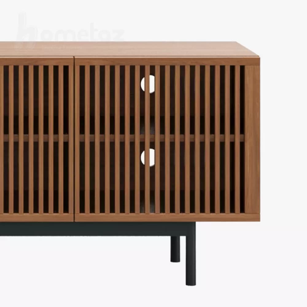 میز تلویزیون طرح چوب جدید و مدرن پایه فلزی مدل ht2001 — تصویر ۷